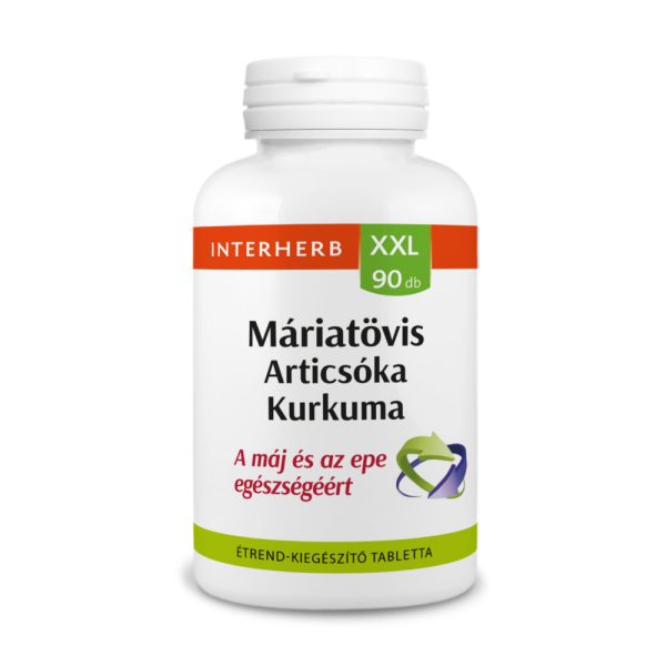 Interherb XXL 90 db MÁRIATÖVIS & ARTICSÓKA & KURKUMA tabletta