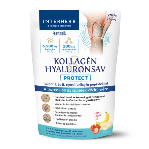 Interherb Kollagén&Hyaluronsav Porcépítő italpor PROTECT 290g