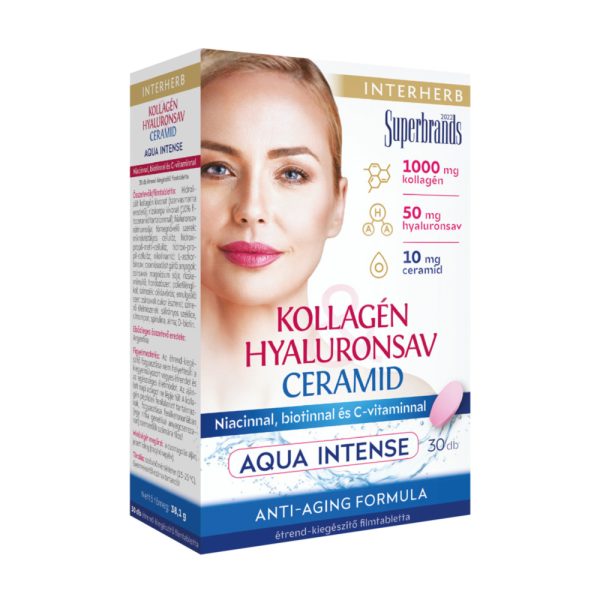 Interherb Kollagén&Hyaluronsav&Ceramid Szépségformula AQUA Intense tabletta 30db