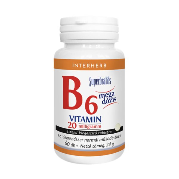 Interherb B6-vitamin 20 mg/tabletta 60 db