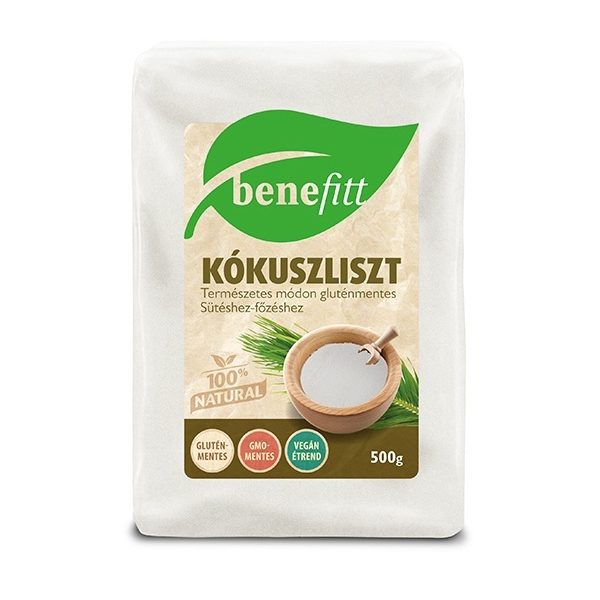 BENEFITT Kókuszliszt 500g, Gluténmentes