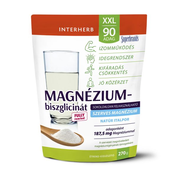 Interherb XXL 90 adag Magnézium-biszglicinát NATÚR italpor 270g